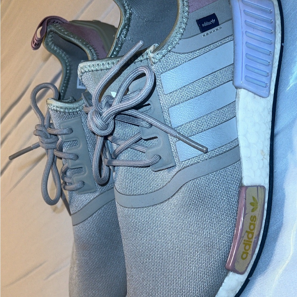 Adidas Women's Gray and Pink Sneakers